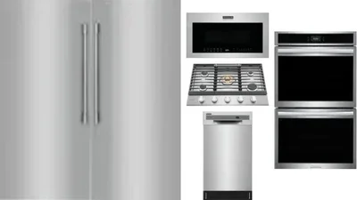 6 Piece Package Includes Refrigerator, Freezer, Cooktop, Wall Oven, Microwave And Dishwasher
