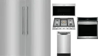 6 Piece Package Includes Refrigerator, Freezer, Cooktop, Wall Oven, Microwave And Dishwasher