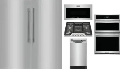 6 Piece Package Includes Refrigerator, Freezer, Cooktop, Wall Oven, Microwave And Dishwasher