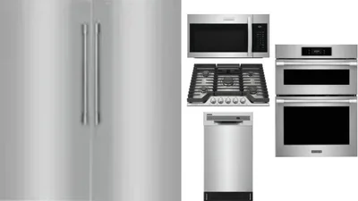 6 Piece Package Includes Refrigerator, Freezer, Cooktop, Wall Oven, Microwave And Dishwasher
