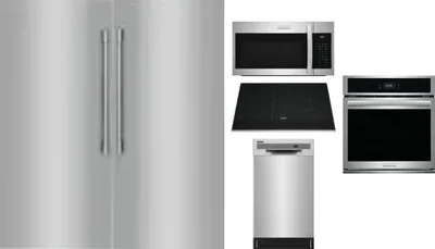 6 Piece Package Includes Refrigerator, Freezer, Cooktop, Wall Oven, Microwave And Dishwasher