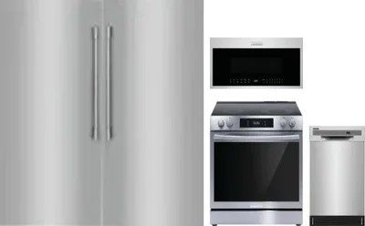 5 Piece Package Includes Refrigerator, Freezer, Range, Microwave And Dishwasher