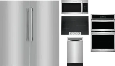 6 Piece Package Includes Refrigerator, Freezer, Cooktop, Wall Oven, Microwave And Dishwasher