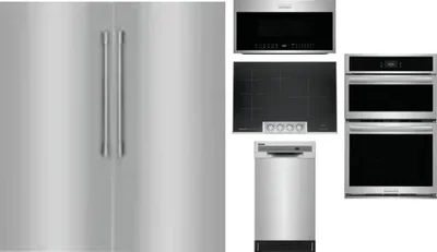 6 Piece Package Includes Refrigerator, Freezer, Cooktop, Wall Oven, Microwave And Dishwasher