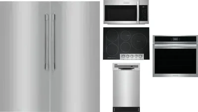 6 Piece Package Includes Refrigerator, Freezer, Cooktop, Wall Oven, Microwave And Dishwasher