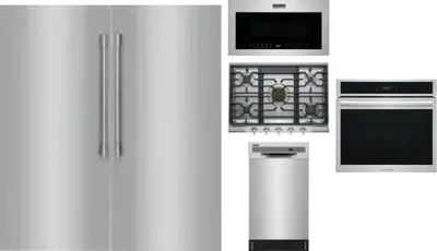 6 Piece Package Includes Refrigerator, Freezer, Cooktop, Wall Oven, Microwave And Dishwasher