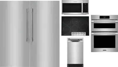 6 Piece Package Includes Refrigerator, Freezer, Cooktop, Wall Oven, Microwave And Dishwasher