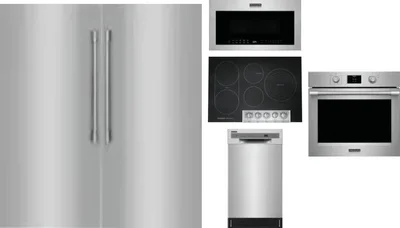 6 Piece Package Includes Refrigerator, Freezer, Cooktop, Wall Oven, Microwave And Dishwasher