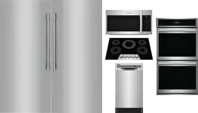 6 Piece Package Includes Refrigerator, Freezer, Cooktop, Wall Oven, Microwave And Dishwasher