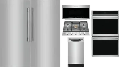 6 Piece Package Includes Refrigerator, Freezer, Cooktop, Wall Oven, Microwave And Dishwasher