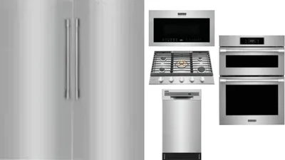 6 Piece Package Includes Refrigerator, Freezer, Cooktop, Wall Oven, Microwave And Dishwasher