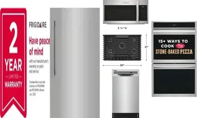 6 Piece Package Includes Refrigerator, Freezer, Cooktop, Wall Oven, Microwave And Dishwasher