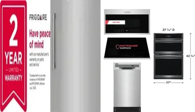 6 Piece Package Includes Refrigerator, Freezer, Cooktop, Wall Oven, Microwave And Dishwasher