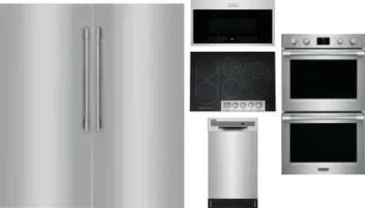 6 Piece Package Includes Refrigerator, Freezer, Cooktop, Wall Oven, Microwave And Dishwasher