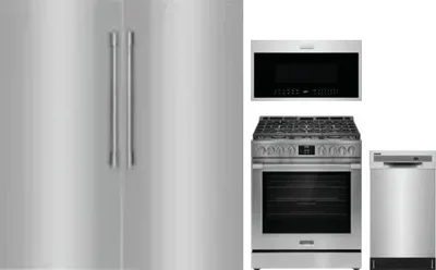 5 Piece Package Includes Refrigerator, Freezer, Range, Microwave And Dishwasher