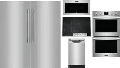6 Piece Package Includes Refrigerator, Freezer, Cooktop, Wall Oven, Microwave And Dishwasher