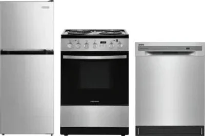 3 Piece Package Includes Refrigerator, Range And Dishwasher
