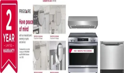 5 Piece Package Includes Refrigerator, Freezer, Range, Hood And Dishwasher