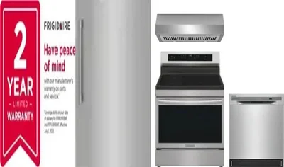 5 Piece Package Includes Refrigerator, Freezer, Range, Hood And Dishwasher
