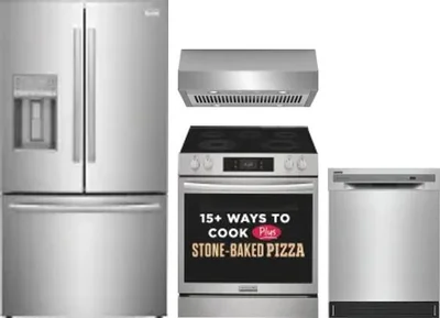 4 Piece Package Includes Refrigerator, Range, Hood And Dishwasher