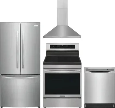 4 Piece Package Includes Refrigerator, Range, Hood And Dishwasher