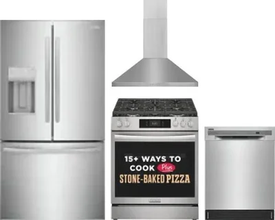 4 Piece Package Includes Refrigerator, Range, Hood And Dishwasher