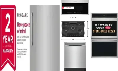 6 Piece Package Includes Refrigerator, Freezer, Cooktop, Wall Oven, Microwave And Dishwasher