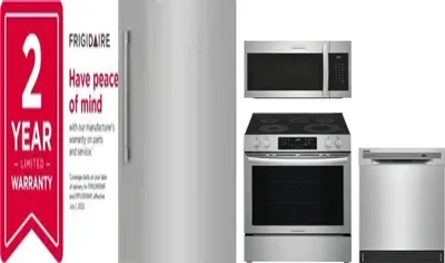 5 Piece Package Includes Refrigerator, Freezer, Range, Microwave And Dishwasher