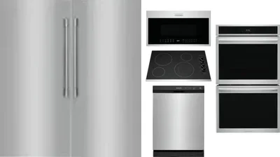 6 Piece Package Includes Refrigerator, Freezer, Cooktop, Wall Oven, Microwave And Dishwasher