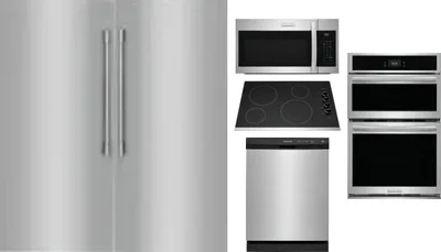 6 Piece Package Includes Refrigerator, Freezer, Cooktop, Wall Oven, Microwave And Dishwasher