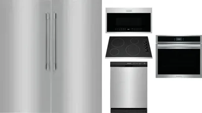 6 Piece Package Includes Refrigerator, Freezer, Cooktop, Wall Oven, Microwave And Dishwasher