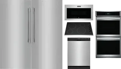 6 Piece Package Includes Refrigerator, Freezer, Cooktop, Wall Oven, Microwave And Dishwasher