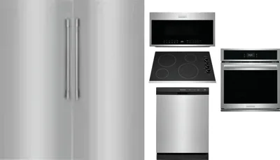 6 Piece Package Includes Refrigerator, Freezer, Cooktop, Wall Oven, Microwave And Dishwasher
