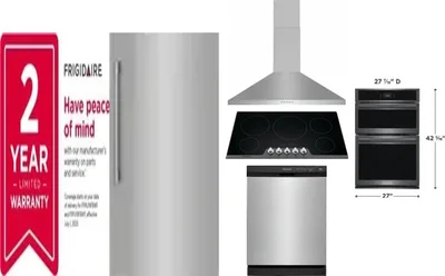 6 Piece Package Includes Refrigerator, Freezer, Cooktop, Wall Oven, Hood And Dishwasher