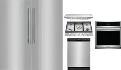 6 Piece Package Includes Refrigerator, Freezer, Cooktop, Wall Oven, Hood And Dishwasher
