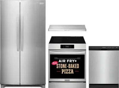 4 Piece Package Includes Refrigerator, Range, Hood And Dishwasher