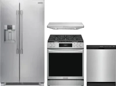 4 Piece Package Includes Refrigerator, Range, Hood And Dishwasher