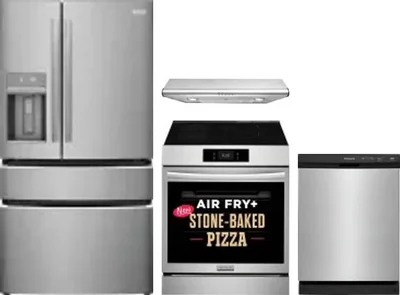 4 Piece Package Includes Refrigerator, Range, Hood And Dishwasher