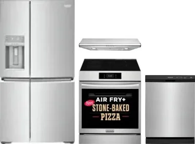 4 Piece Package Includes Refrigerator, Range, Hood And Dishwasher