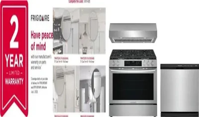 5 Piece Package Includes Refrigerator, Freezer, Range, Hood And Dishwasher