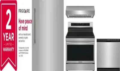 5 Piece Package Includes Refrigerator, Freezer, Range, Hood And Dishwasher
