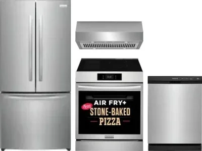 4 Piece Package Includes Refrigerator, Range, Hood And Dishwasher