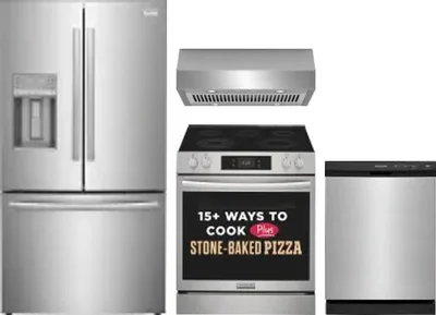 4 Piece Package Includes Refrigerator, Range, Hood And Dishwasher