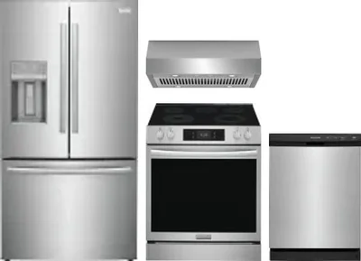4 Piece Package Includes Refrigerator, Range, Hood And Dishwasher