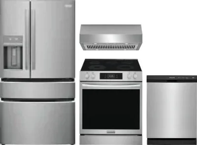 4 Piece Package Includes Refrigerator, Range, Hood And Dishwasher