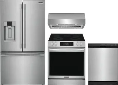 4 Piece Package Includes Refrigerator, Range, Hood And Dishwasher