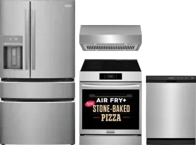 4 Piece Package Includes Refrigerator, Range, Hood And Dishwasher