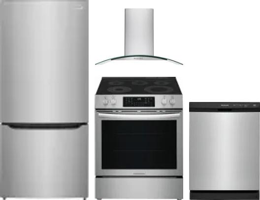 4 Piece Package Includes Refrigerator, Range, Hood And Dishwasher