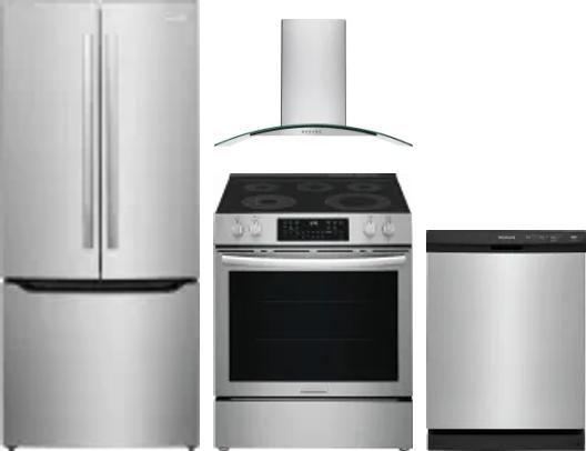 4 Piece Package Includes Refrigerator, Range, Hood And Dishwasher