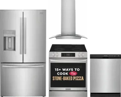 4 Piece Package Includes Refrigerator, Range, Hood And Dishwasher
